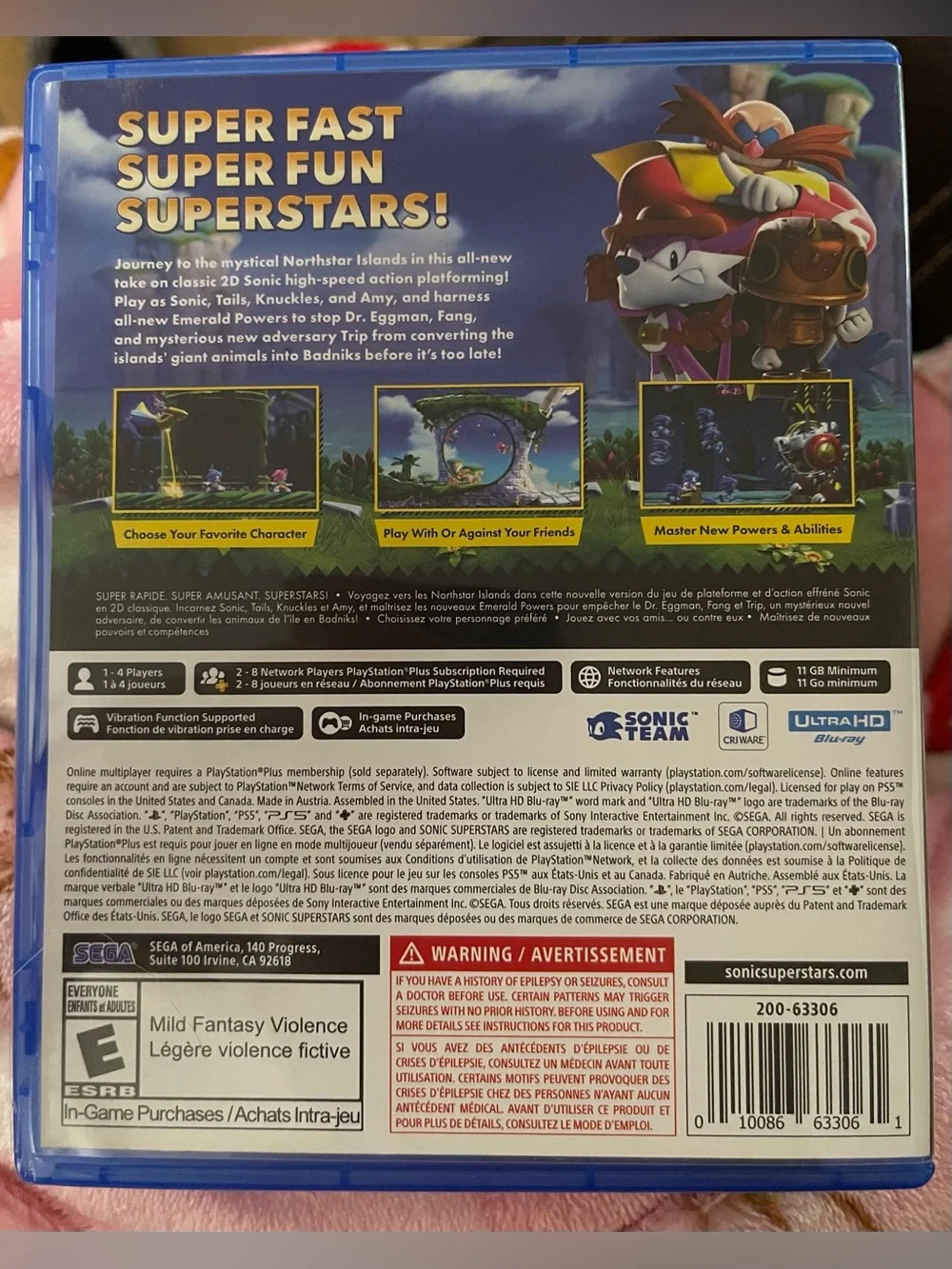 Sonic Superstars PS5 Video Game by Sega